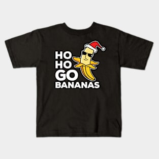 Ho Ho Go Bananas Weird Dude White Text Kids T-Shirt